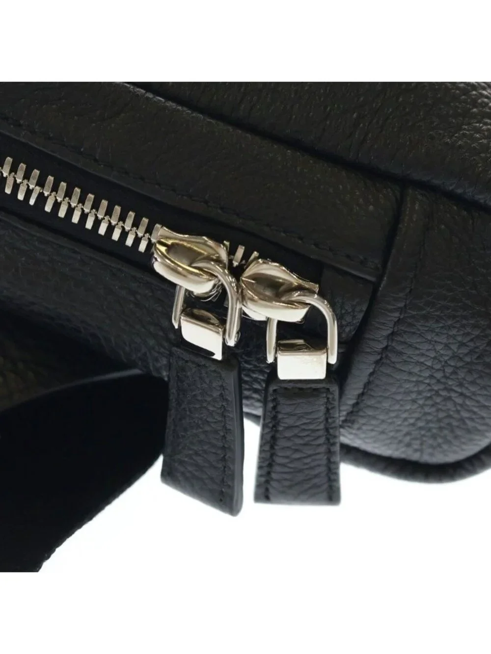 Prada Vitello Daino Shoulder Bag Leather Trick Charm Black